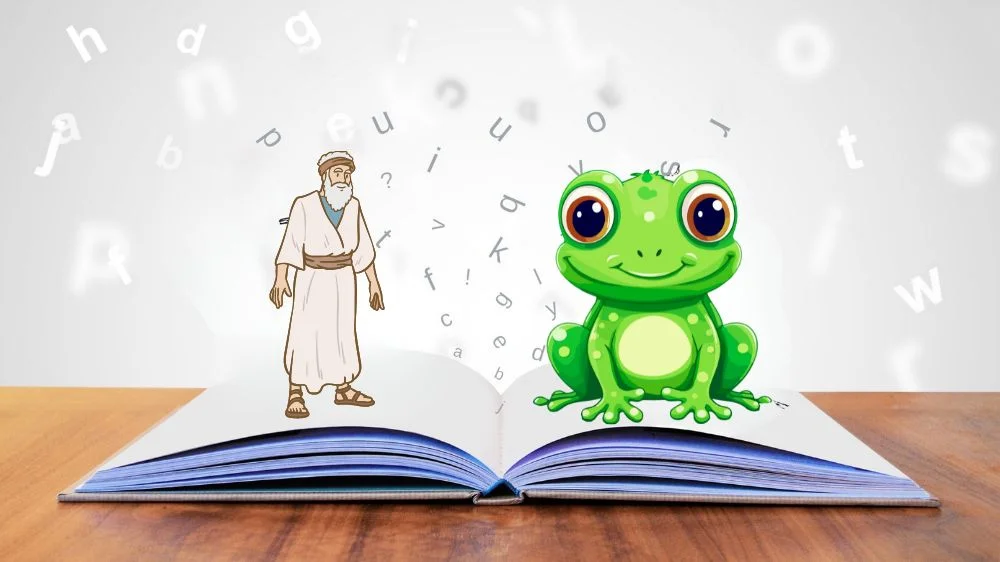 قصة الرجل والضفدع قصص اطفال قصيرة مضحكة