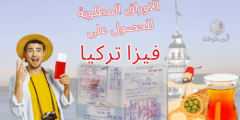 الاوراق المطلوبة للحصول على فيزا تركيا بمختلف أنواعها