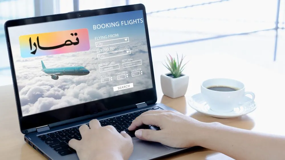 خطوات حجز طيران عن طريق تمارا